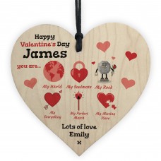 Valentines Day Gift For Boyfriend Girlfriend Wife My Rock Heart