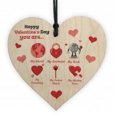 Valentines Day Gift For Boyfriend Wife My Rock My World Heart