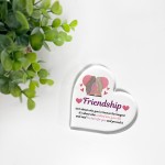 Friendship Gift For Best Friend Heart Plaque Best Friend Gift