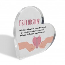 Heart Shaped Friendship Plaque Thank You Gift For Best Friend