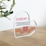 Heart Shaped Friendship Plaque Thank You Gift For Best Friend