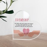 Heart Shaped Friendship Plaque Thank You Gift For Best Friend