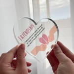 Heart Shaped Friendship Plaque Thank You Gift For Best Friend