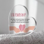 Heart Shaped Friendship Plaque Thank You Gift For Best Friend