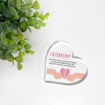 Heart Shaped Friendship Plaque Thank You Gift For Best Friend