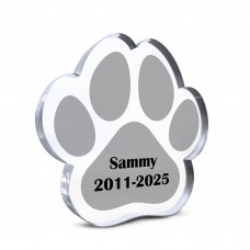 Personalised Dog Memorial Gift Paw Print Plaque In Memory Of Dog