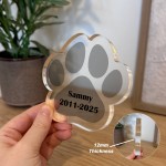 Personalised Dog Memorial Gift Paw Print Plaque In Memory Of Dog