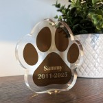 Dog Memorial Plaque Personalised Paw Print Sign In Memory Of Dog