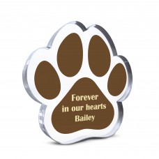 Pet Memorial Plaque Personalised Paw Print Sign With Name