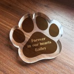 Pet Memorial Plaque Personalised Paw Print Sign With Name