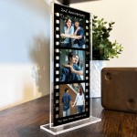 Gift For 2nd Anniversary Personalised Retro Photo Collage Plaque