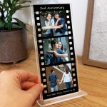 Gift For 2nd Anniversary Personalised Retro Photo Collage Plaque