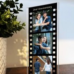 Gift For 2nd Anniversary Personalised Retro Photo Collage Plaque