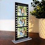 Gift For 3rd Anniversary Personalised Retro Photo Collage Plaque