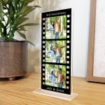 Gift For 3rd Anniversary Personalised Retro Photo Collage Plaque