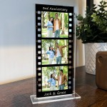 Gift For 3rd Anniversary Personalised Retro Photo Collage Plaque
