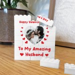 Personalised Valentines Day Gift For Husband Brick Photo Block