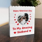 Personalised Valentines Day Gift For Husband Brick Photo Block