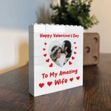 Personalised Valentines Day Gift For Wife Brick Photo Block 