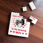 Personalised Valentines Day Gift For Wife Brick Photo Block 