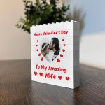 Personalised Valentines Day Gift For Wife Brick Photo Block 
