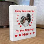 Personalised Valentines Day Gift For Wife Brick Photo Block 