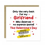 Funny Valentines Day Card For Girlfriend Reduced Sticker Cheap