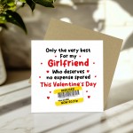 Funny Valentines Day Card For Girlfriend Reduced Sticker Cheap