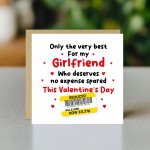 Funny Valentines Day Card For Girlfriend Reduced Sticker Cheap