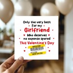 Funny Valentines Day Card For Girlfriend Reduced Sticker Cheap