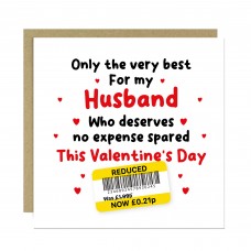 Funny Valentines Day Card For Husband Reduced Sticker Cheap Card