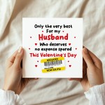 Funny Valentines Day Card For Husband Reduced Sticker Cheap Card