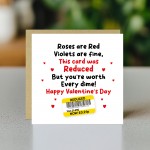 Funny Valentines Day Card For Him Her Boyfriend Girlfriend Joke