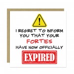 Funny 50th Birthday Cards for Men Women Fourties Have Expired