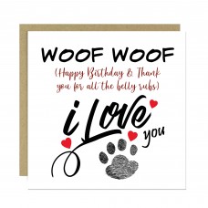 Birthday Card From The Dog Woof Woof Happy Birthday Card