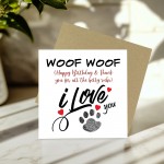 Birthday Card From The Dog Woof Woof Happy Birthday Card