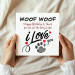 Birthday Card From The Dog Woof Woof Happy Birthday Card