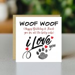 Birthday Card From The Dog Woof Woof Happy Birthday Card