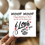 Birthday Card From The Dog Woof Woof Happy Birthday Card