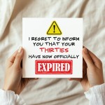 Funny 40th Birthday Cards for Men Women Thirties Have Expired