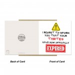Funny 40th Birthday Cards for Men Women Thirties Have Expired