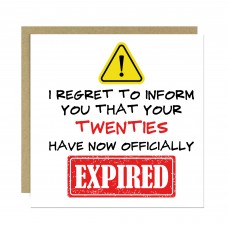 Funny 30th Birthday Cards for Men Women Twenties Have Expired