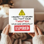 Funny 30th Birthday Cards for Men Women Twenties Have Expired