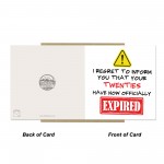 Funny 30th Birthday Cards for Men Women Twenties Have Expired