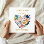 Mum Birthday Card For Her Floral Card Birthday Card for Female