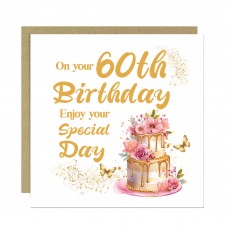 60th Birthday Card Milestone Age 60 Card For Female Mum Nan