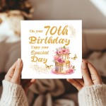 70th Birthday Card Milestone Age 70 Card For Female Mum Nan