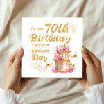 70th Birthday Card Milestone Age 70 Card For Female Mum Nan