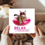 Birthday Card For Her Mum Female Girl Friend Colleague Funny Cat