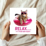 Birthday Card For Her Mum Female Girl Friend Colleague Funny Cat